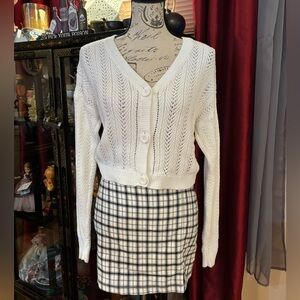 Hollister Crocheted Cropped Cardigan